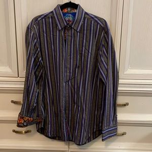 Robert Graham striped shirt size L